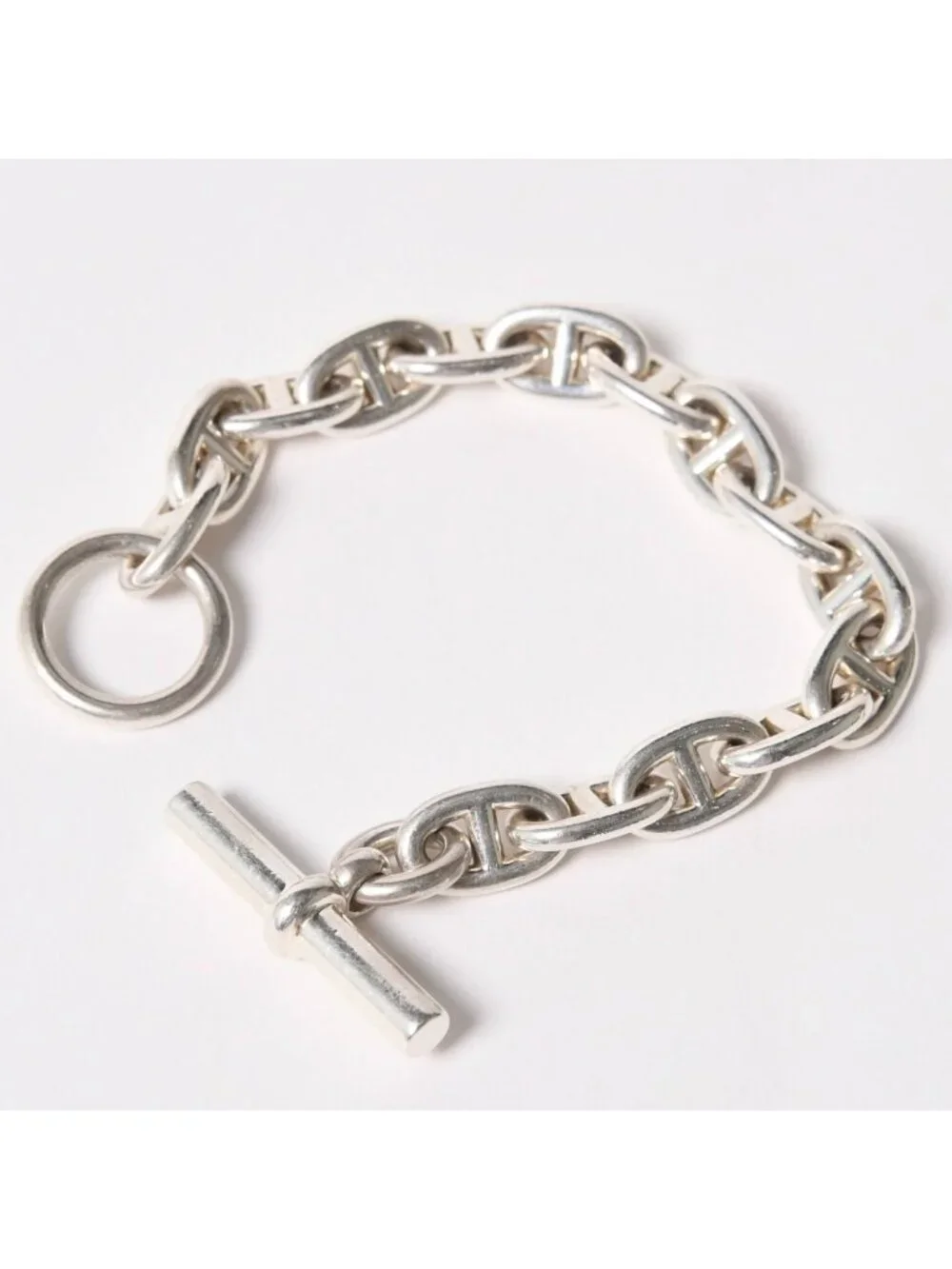 Hermes Chaine D'ancre MM Bracelet 15 Links 925 Sterling Silver
